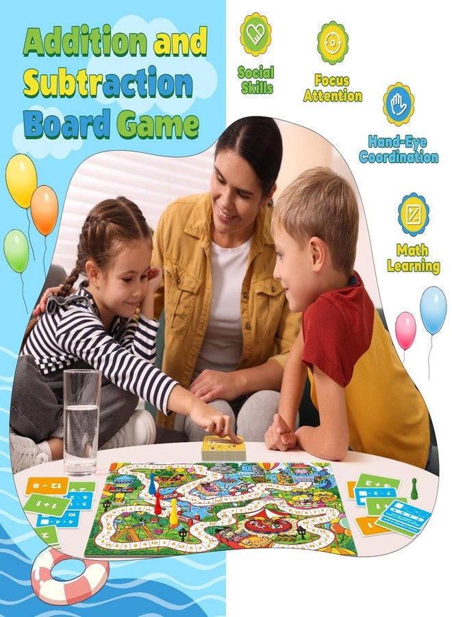 Broytain Addition and Subtraction Math Games for Kids,Addition & Subtraction,Educational Learning Board Games for Boys and Girls Ages 5 6 7 8,Classroom Travel Indoor Outdoor Family Games - Image 5